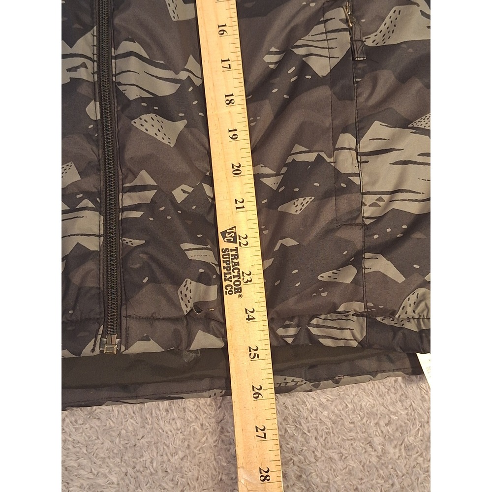 Columbia Boys L 14/16 Insulated Hooded Jacket Black Grey Camo Outgrown SB5836 - Picture 5 of 13